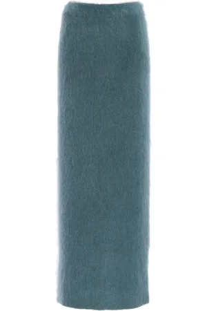 AISLING CAMPS Brushed Mohair-Blend Midi Skirt