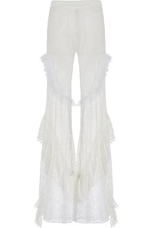 FRANCOISE Exclusive Carine Ruffled Lace Flared Pants
