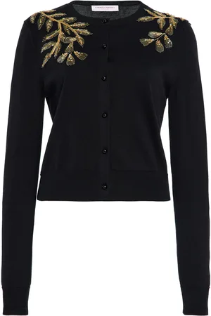 Carolina Herrera Embroidered Silk-Cotton Cardigan