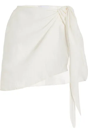 ANEMOS The Wrap Linen-Blend Mini Skirt