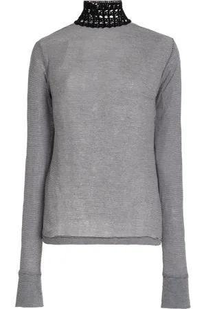 Diotima Sanda Crochet-Trimmed Knit Cotton Top