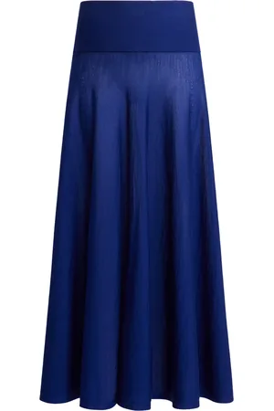 Alaïa Banded Knit Merino Wool Maxi Skirt