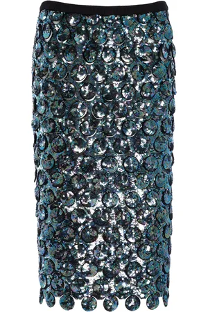 CHRISTOPHER ESBER Photon Sequined Crochet-Cotton Midi Skirt