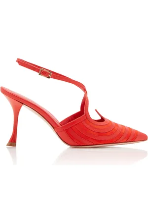 Roger Vivier I Love Vivier Optical Slingback Leather Pumps