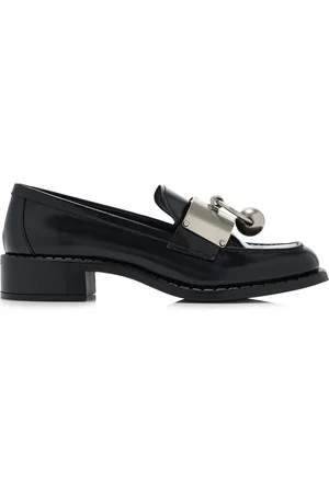 Prada Metal-Detailed Leather Loafers