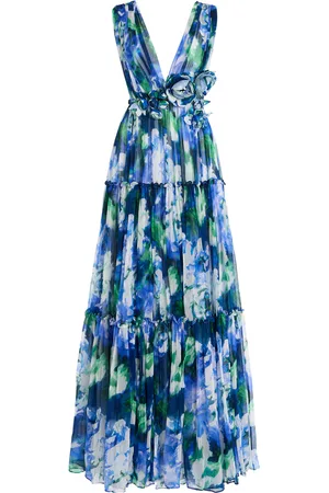 Costarellos Arella Floral Georgette Gown