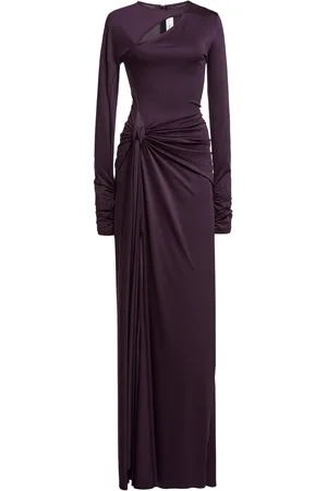 Victoria Beckham Tie-Detailed Cutout Gown