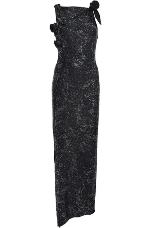 COPERNI Crystal-Embellished Asymmetric Flower Gown
