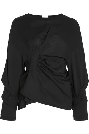 A.W.A.K.E. MODE Organic Cotton Open-Back Knotted Jersey Top