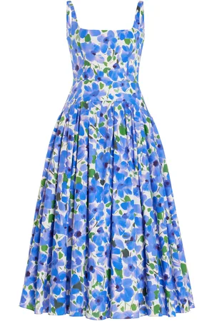 Carolina Herrera Stretch-Cotton Midi Dress
