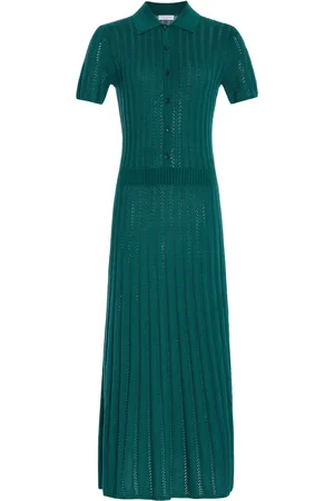 GABRIELA HEARST Elvis Cashmere-Silk Midi Shirt Dress