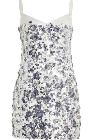 MONIQUE LHUILLIER Embroidered Mini Dress
