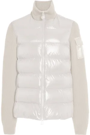 Moncler Nylon-Trimmed Wool Cardigan