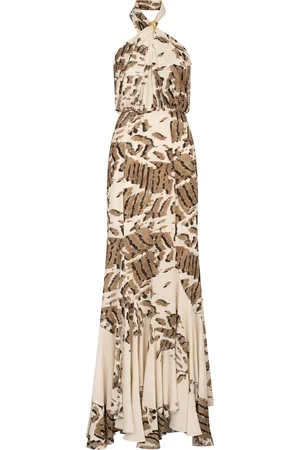 Silvia Tcherassi Raisa Printed Halter Gown