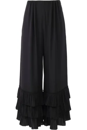 Chloé Ruffled Organic Silk Crepe De Chine Pants