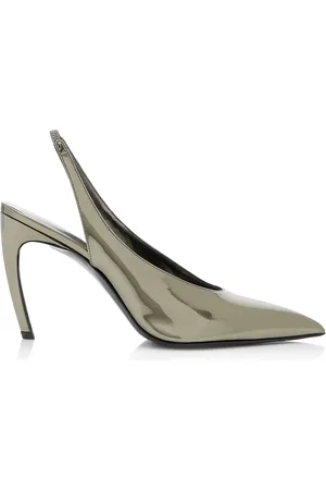 The Attico Viper Vegan Patent Leather Slingback Pumps