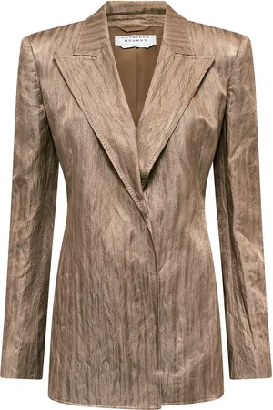 GABRIELA HEARST Mairi Metallic Silk Blazer