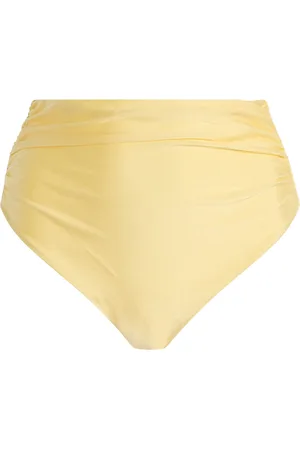 Simkhai Teya Ruched High-Rise Bikini Bottoms
