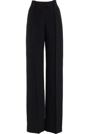 BRANDON MAXWELL The Jax Wool-Silk Crepe Straight-Leg Pants