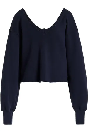 Les Tien Veronica Off-The-Shoulder Cotton Sweatshirt