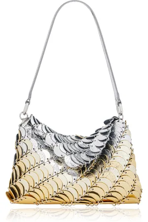 Paco rabanne Leather-Paillette Shoulder Bag