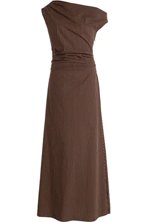 Staud Phare Striped Cotton Maxi Dress