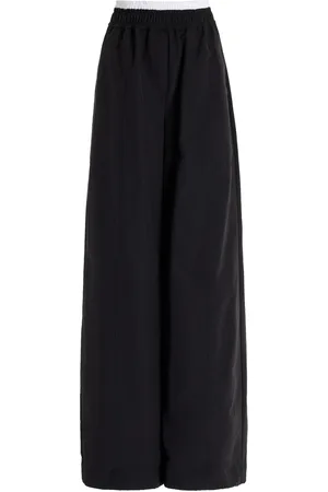 Simkhai Olly Double-Waist Cotton Faille Wide-Leg Pants
