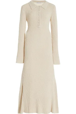 Third Form Unbound Boucle-Knit Maxi Shirt Dress