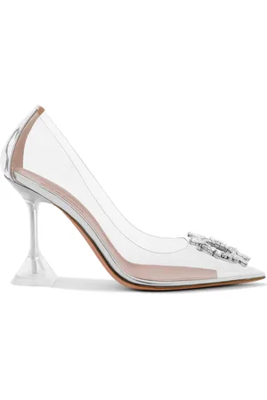 Amina Muaddi Begum Crystal-Embellished PVC Pumps