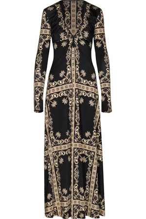 JOHANNA ORTIZ Alma Bordada Ruched Jersey Maxi Dress