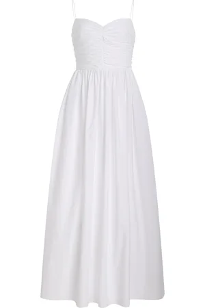 MATTEAU Gathered Cotton Maxi Dress