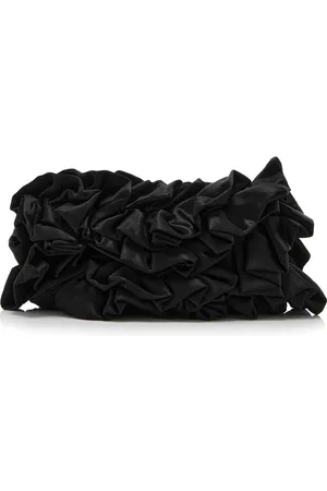 DRIES VAN NOTEN Ruffled Satin Envelope Clutch