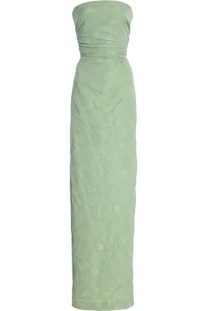 Bernadette Vera Strapless Jacquard Maxi Dress