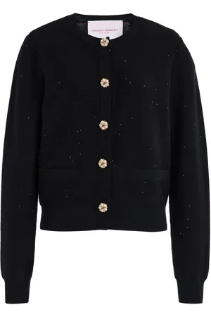 Carolina Herrera Sequined Knit Wool Cardigan