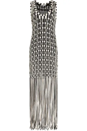 Simkhai Sonia Fringed Knit Maxi Dress