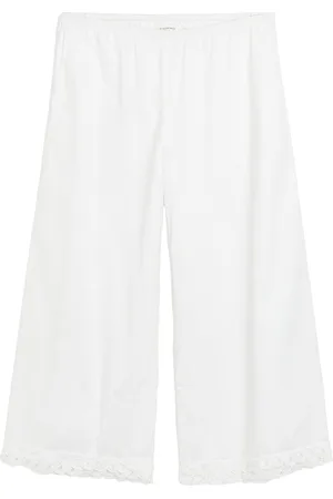 By Malene Birger Luisa Embroidered Organic Cotton Wide-Leg Pants