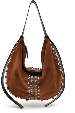 SIEDRES Mona Studded Suede Shoulder Bag