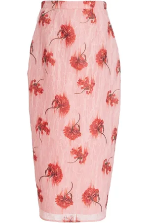 EMILIA WICKSTEAD Lorelei Crinkled Organza Midi Skirt