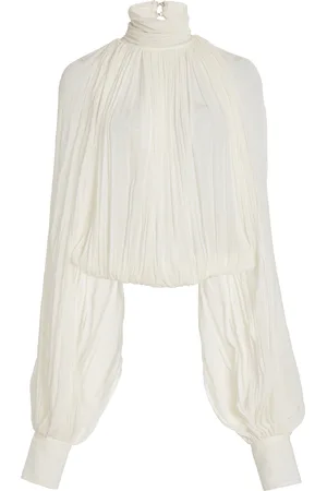 Stella McCartney Draped Silk-Crepe Top