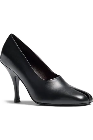 Khaite Eva Peep-Toe Leather Pumps