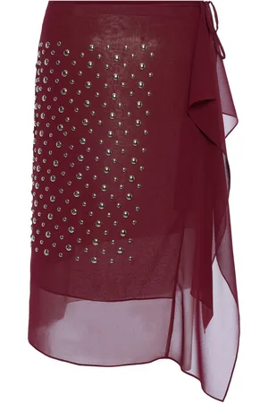 DRIES VAN NOTEN Embellished Voile Midi Skirt