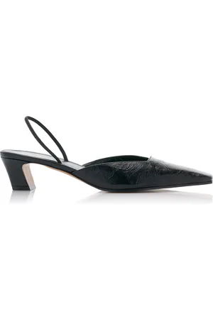 Khaite Roosevelt Leather Slingback Pumps