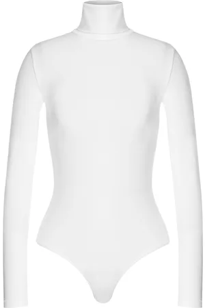 Wolford Colorado Turtleneck Jersey Thong Bodysuit