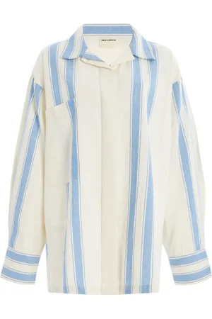 Zulu & Zephyr Striped Cotton-Linen Shirt