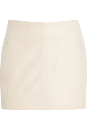 St Agni Exclusive Leather Mini Skirt