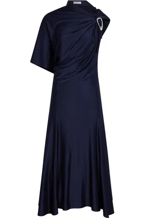 Paco rabanne Hardware-Detailed Draped Jersey Midi Dress