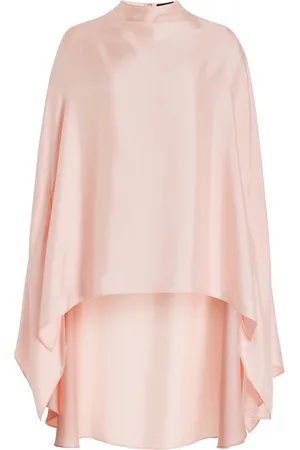 LAPOINTE Oversized Silk-Twill Cape