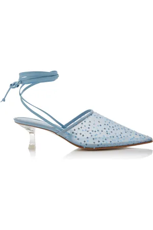 Reike Nen Exclusive Bit Convertible Sequined-Mesh Mules