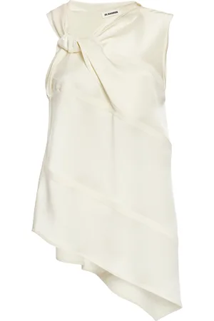 Jil Sander Asymmetric Crepe Satin Top