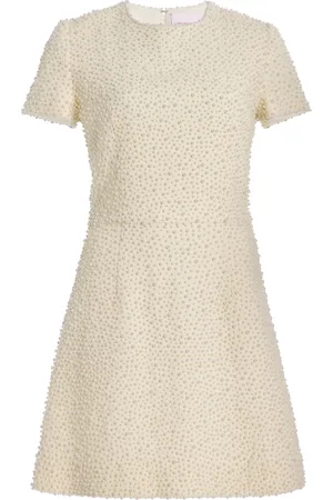 Carolina Herrera Embellished Bi-Stretch Wool Tailoring Mini Dress